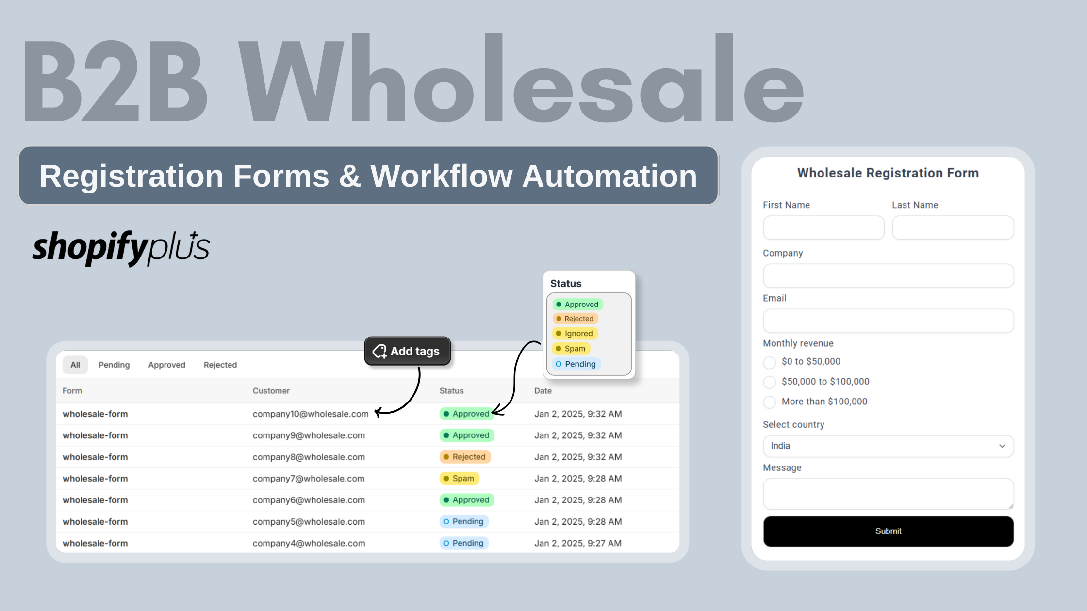 How to Use Registration Forms & Workflow Automation for Shopify Plus B ...