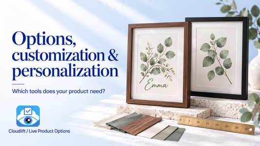 Personalized framed prints and material choices