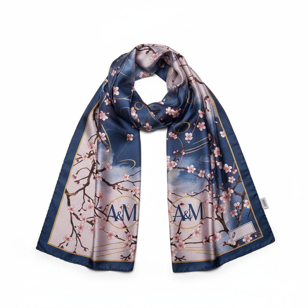Custom Printed Silk Scarf