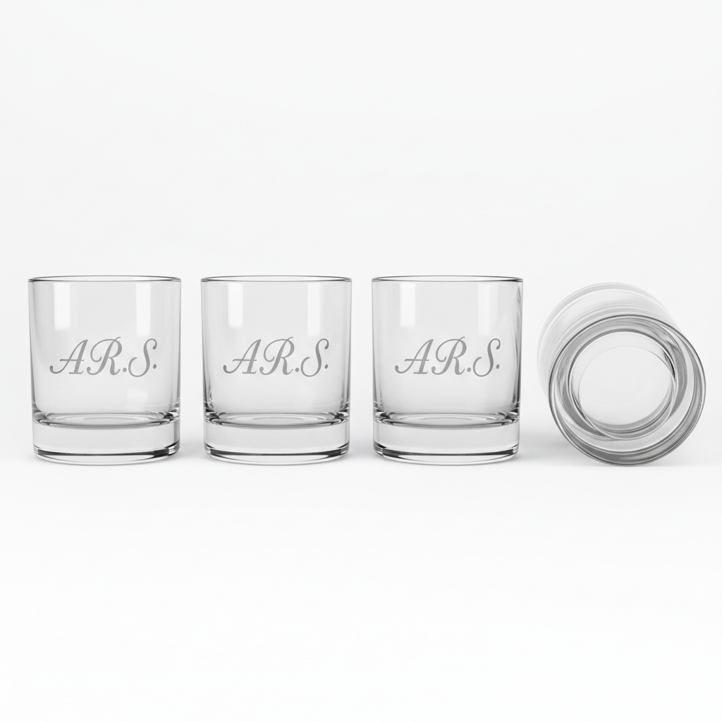 Engraved Whiskey Glass Set