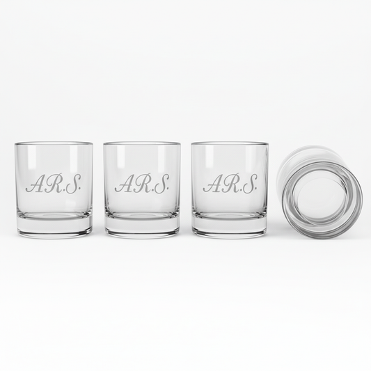 Engraved Whiskey Glass Set