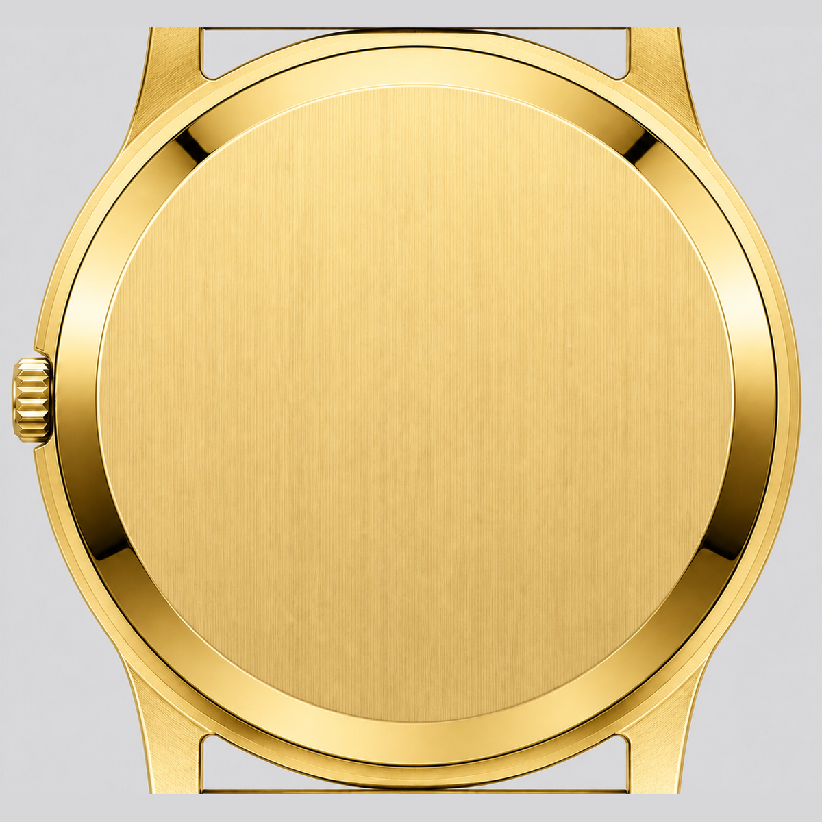 Gold plated watch, case-back engraving view