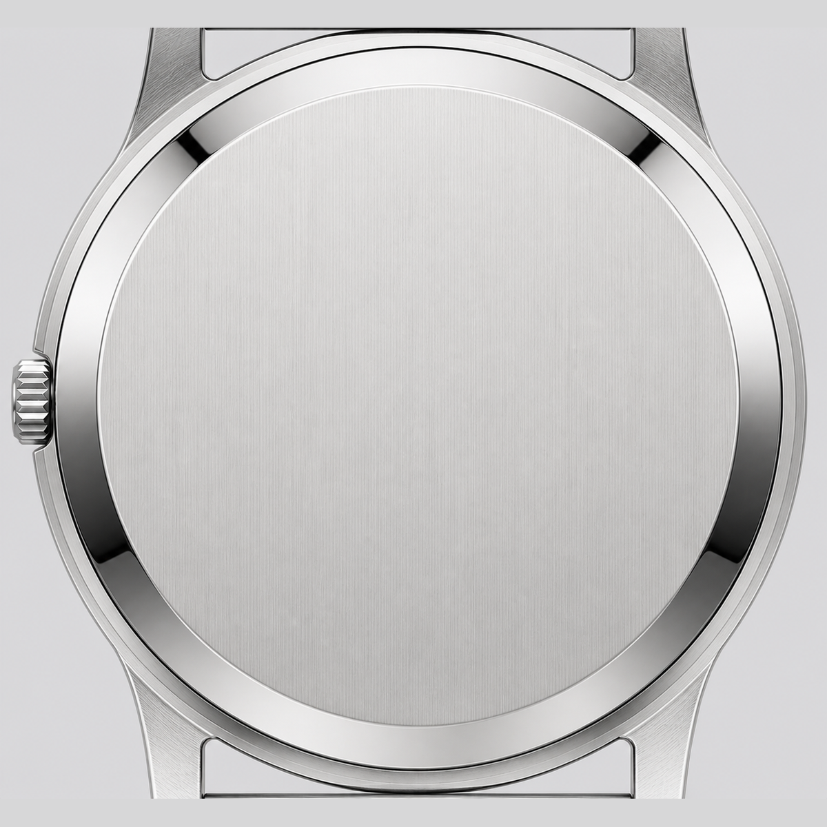 Stainless steel watch, case-back engraving view